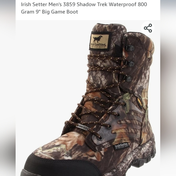 Red Wing Irish Setter big game waterproof camouflage boots, new in box Size11.5 - Picture 3 of 8